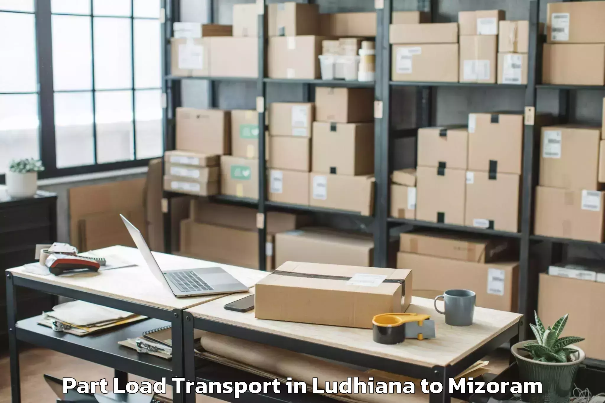 Expert Ludhiana to Aibawk Part Load Transport